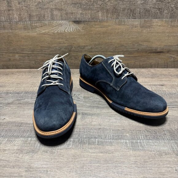 Cole Haan Grand OS Blucher Blue Suede Oxford Shoes Men's Size 10 - Picture 6 of 7